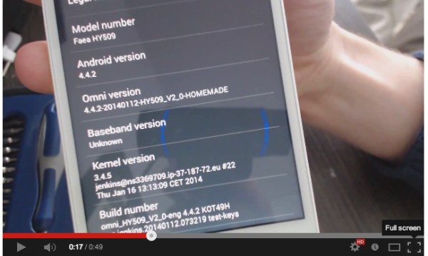 FAEA F2S Android 4.4.2 KitKat / źródło: gizchina