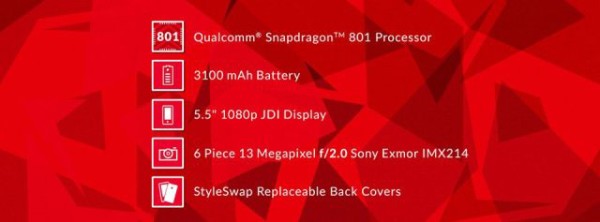 OnePlus One Specyfikacja / fot. producenta