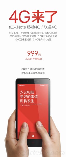 Xiaomi Redmi Note 4G / fot. weibo