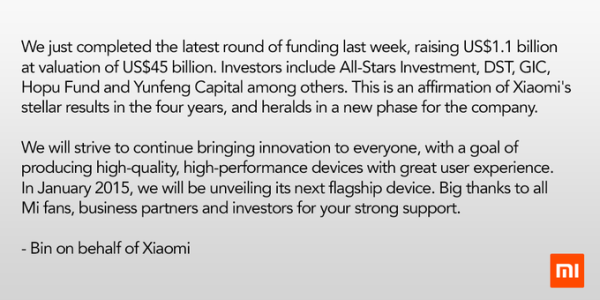 Wypowiedź Lei Jun / fot. Xiaomi