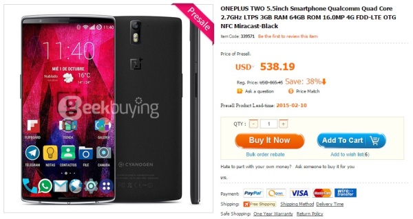 OnePlus Two / fot. geekbuying