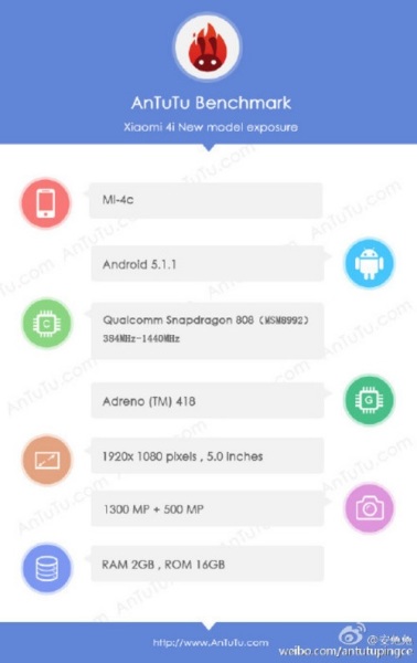 Xiaomi Mi4c / fot. AnTuTu